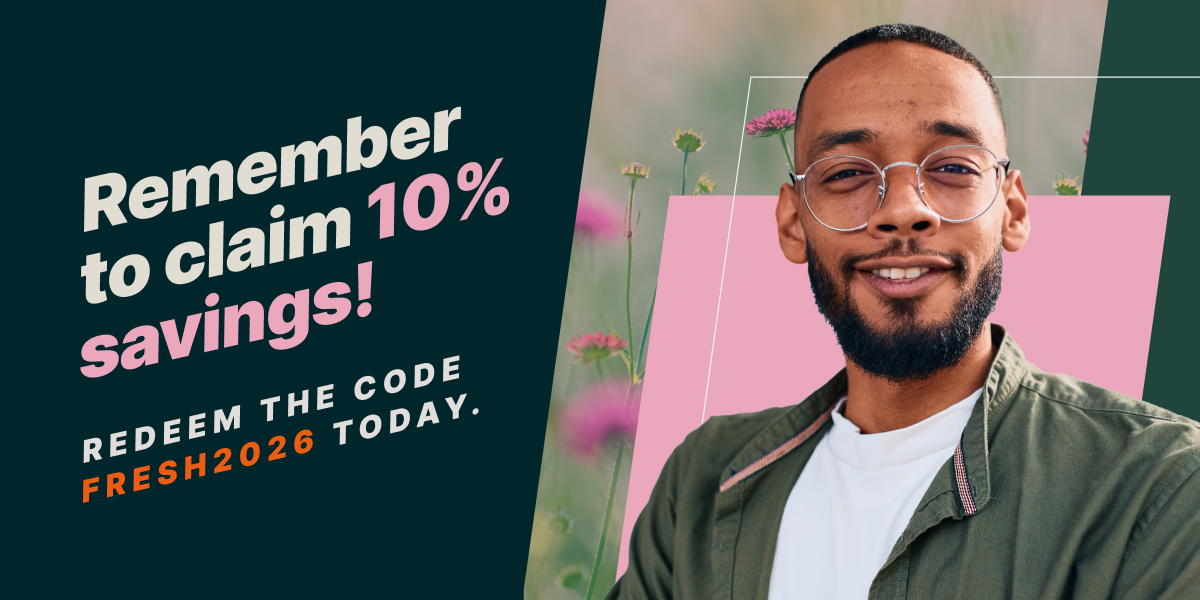 Start fresh with new skills. Save 10% on courses with code FRESH2026.