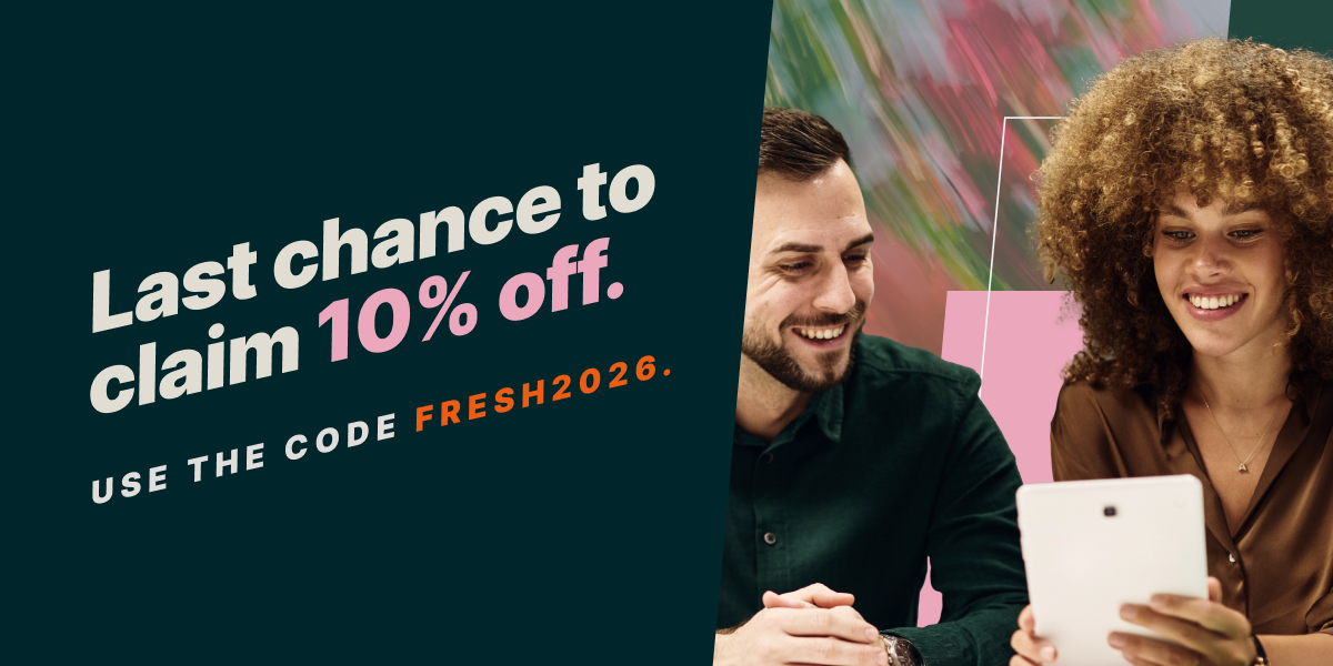 Last chance to claim 10% off. Use the code FRESH2026.